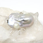 Wechselschließe Barockperle mit Blattsilber