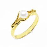 Ring in 333 Gelbgold mit Perle