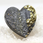 Wechselschließe Schiefer Pyrit Herz