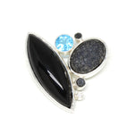 Wechselschließe in Silber mit Onyx