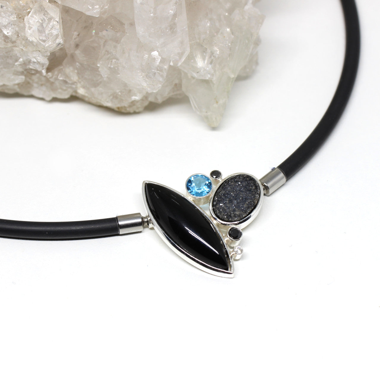 Wechselschließe in Silber mit Onyx