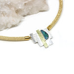 Wechselschließe zweifarbig mit Opal