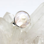 Silberring mit Mabeperle