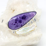 Wechselschließe Sugilith und Perle