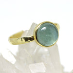 Ring in 333 Gelbgold mit Aquamarin