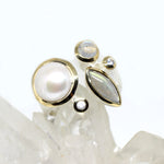 Silberring mit echten Steinen