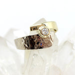 Ring in 585 zweifarbig mit 0,10 ct. Brilliant