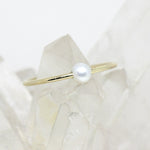 Ring in 333 Gelbgold mit Perle