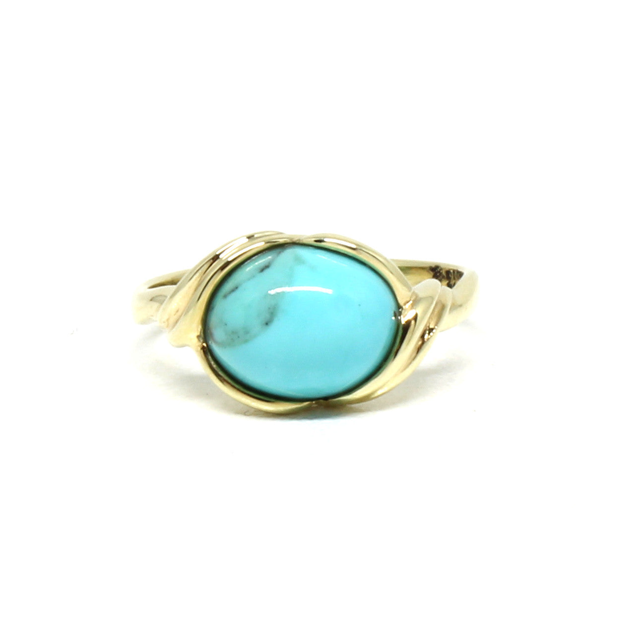 Ring in 333 Gelbgold mit Türkis Größe 53