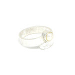 Silberring Handarbeit mit Süßwasserperle