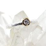 Ring in 925er Sterlingsilber mit Diamant