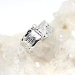 Silberring mattiert mit Zirkonia