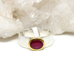 Silberring mit Rubin