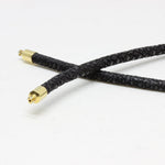 Wechselkette Rochenleder schwarz vergoldet