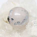 Wechselschließe Rosenquarz Kugel Blattsilber