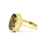 Ring in 585 Gelbgold mit Rauchquarz Größe 56
