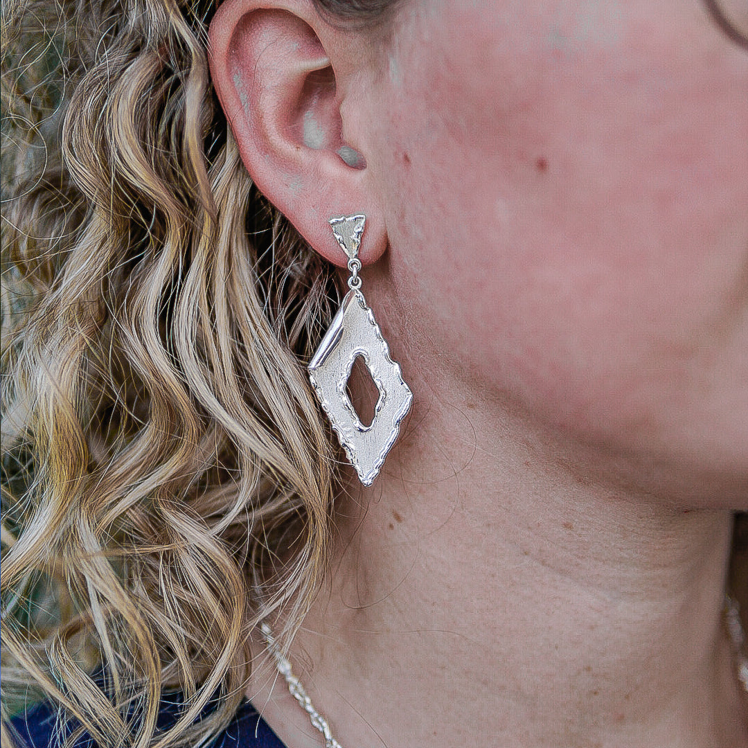 Ohrhänger in Silber Handarbeit