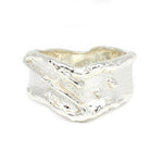 Silberring Handarbeit geschwungen