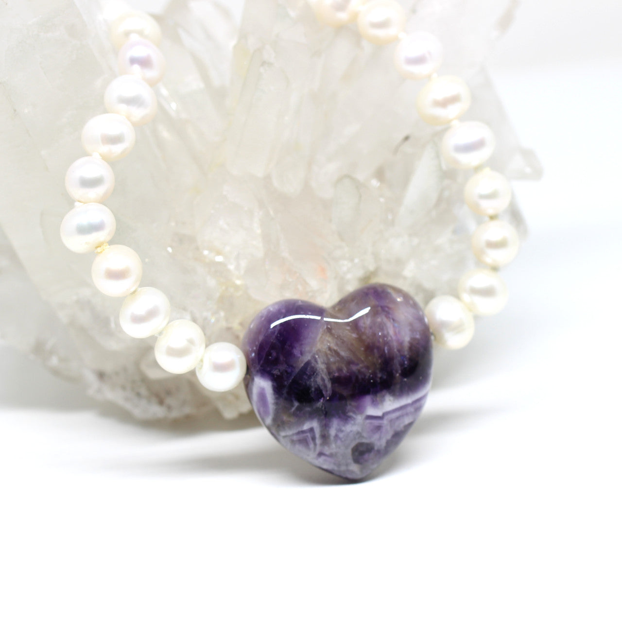 Wechselschließe Amethyst Herz