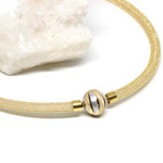 Wechselkette Strickmuster 6 mm vergoldet