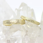 Trauringe Handarbeit 585er Gelbgold eismatt