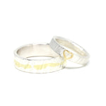 Trauringe Handarbeit zweifarbig