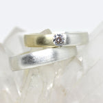 Trauringe Handarbeit in 925 Sterlingsilber mit 333 Gelbgold