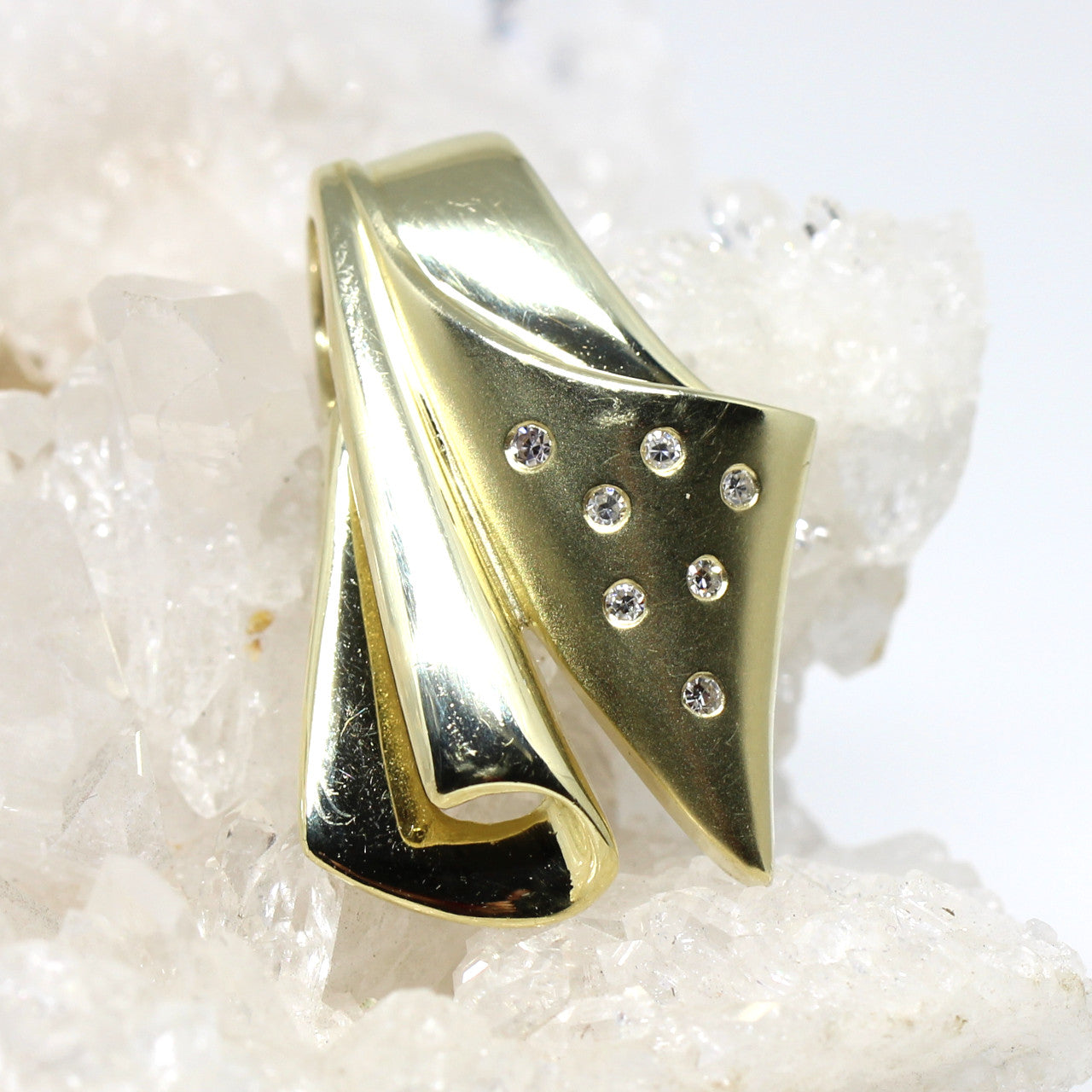 Wechselschließe in 585er Gelbgold mit Brillanten