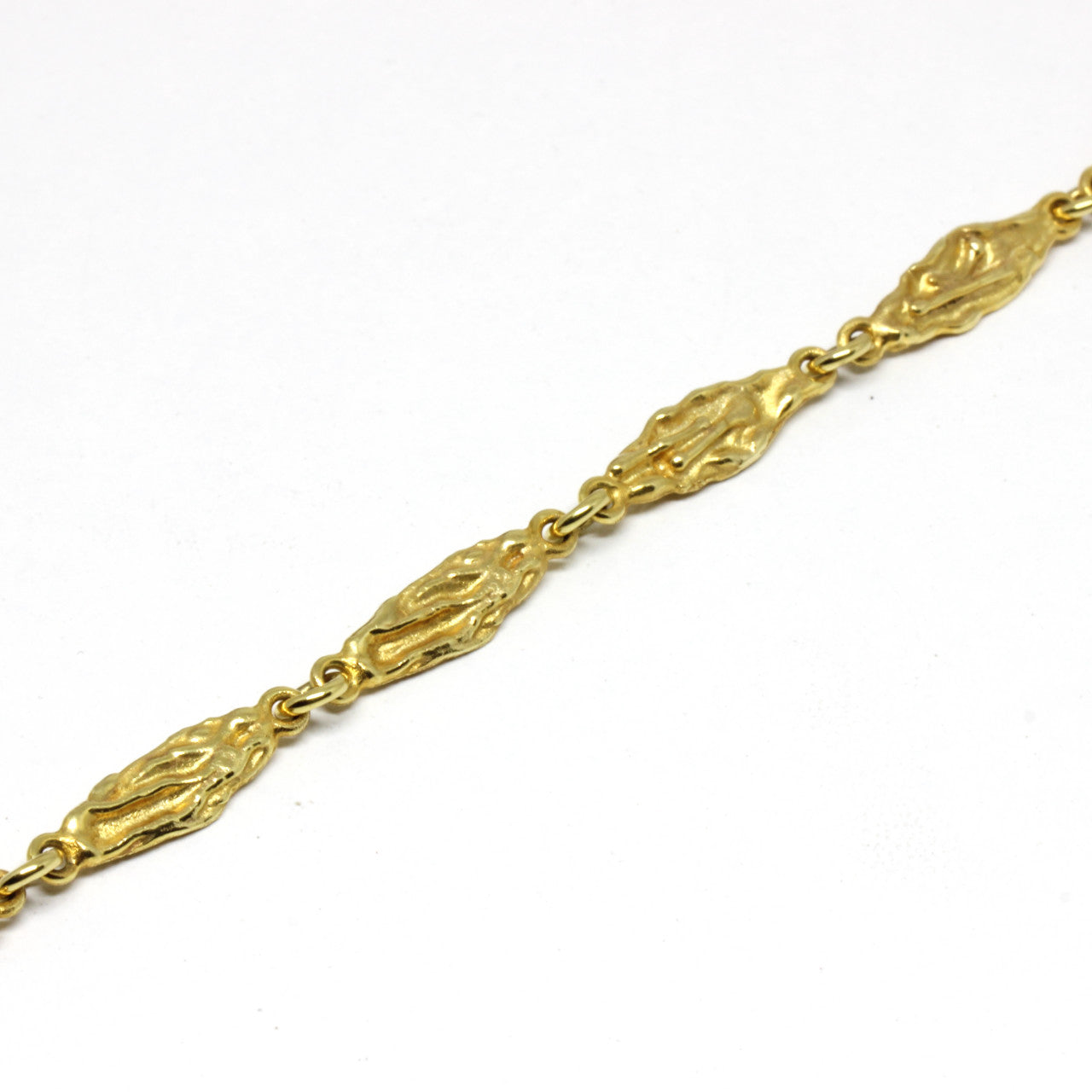 Armband in 333 Gelbgold Handarbeit wild