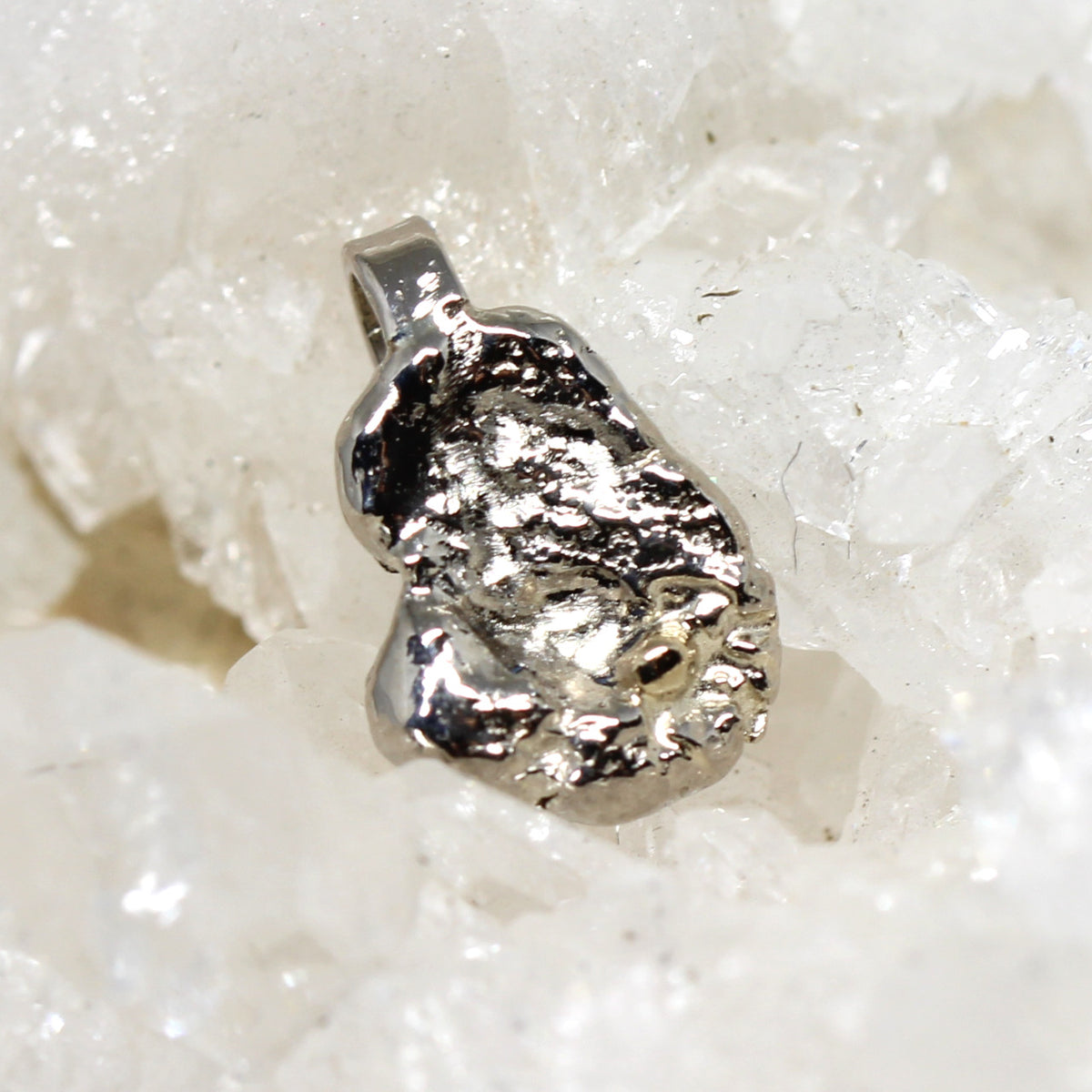 Anhänger Nugget in 585 Weißgold 1,4 Gramm