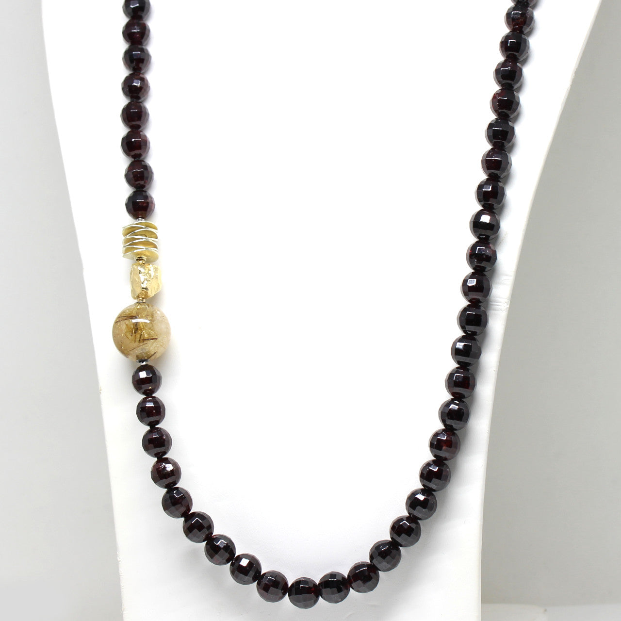 Wechselkette Granat in 79 cm Länge