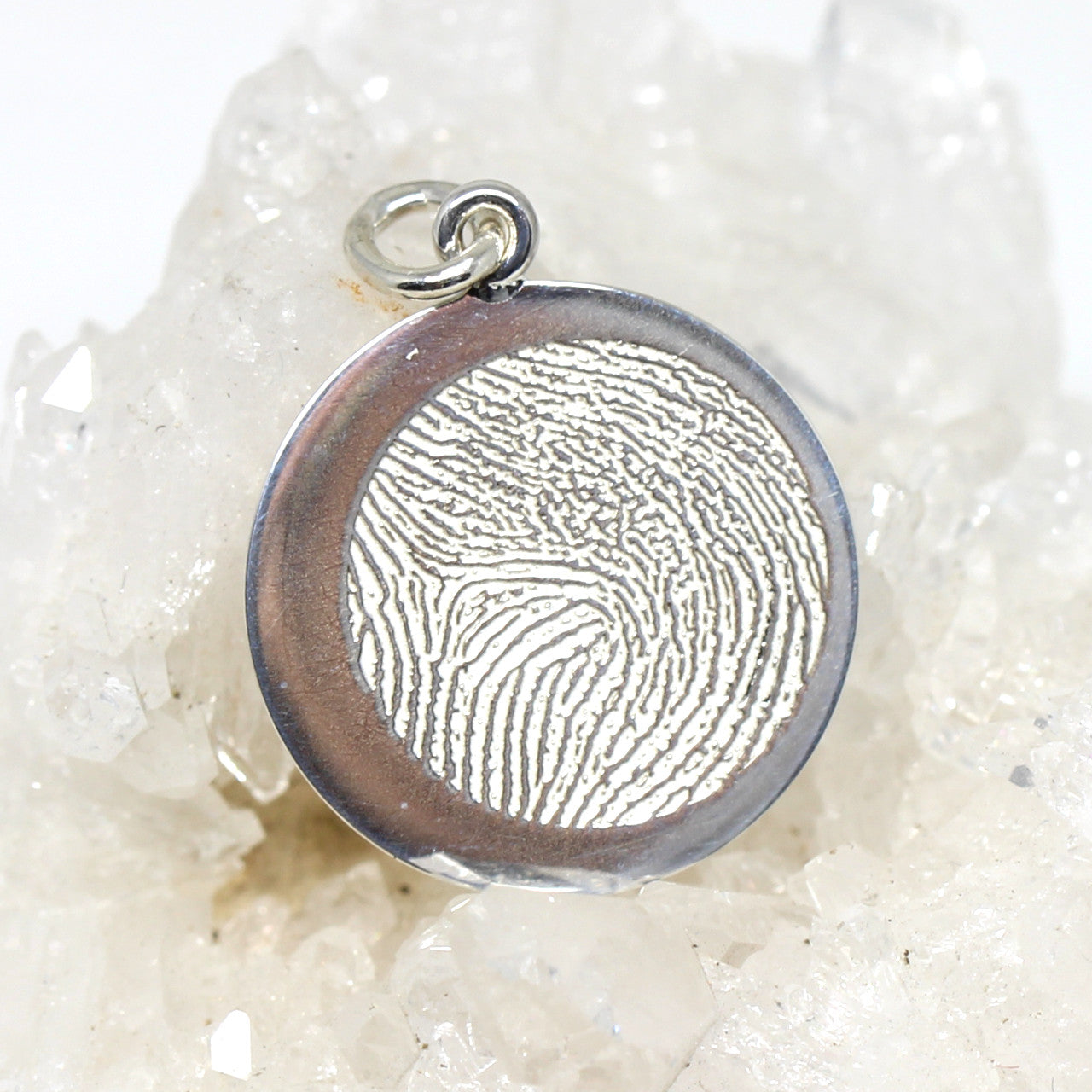 Anhänger in Silber mit Fingerabdruck