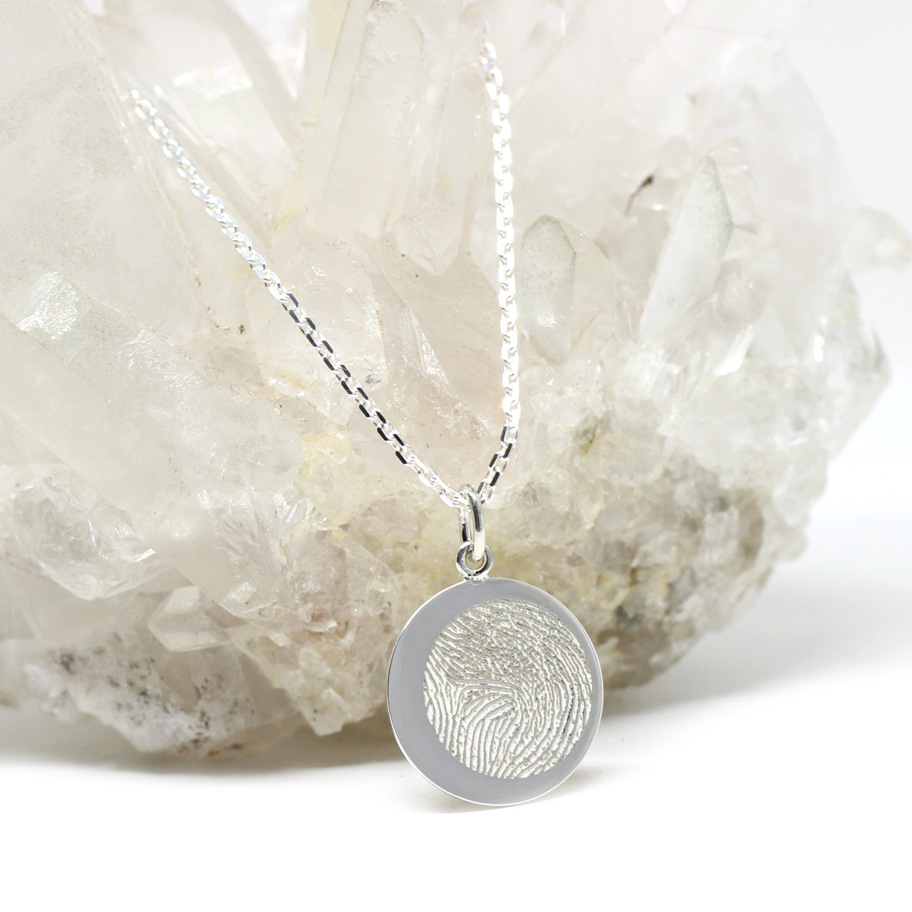Anhänger in Silber mit Fingerabdruck
