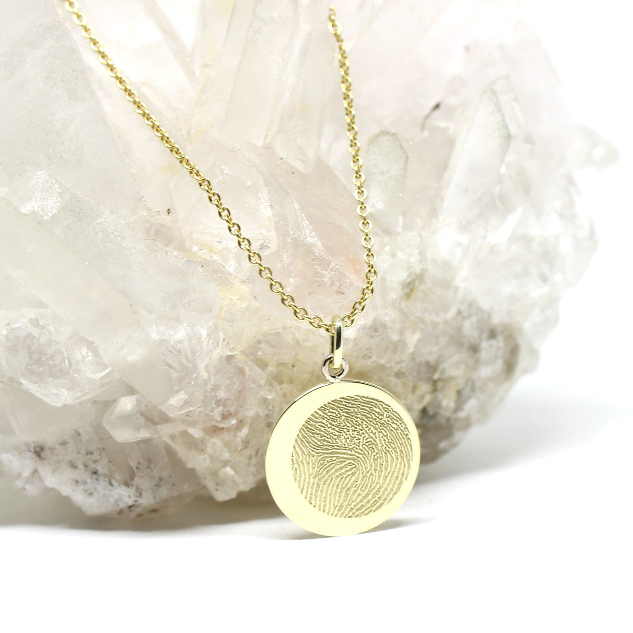 Anhänger in 585 Gelbgold mit Fingerabdruck