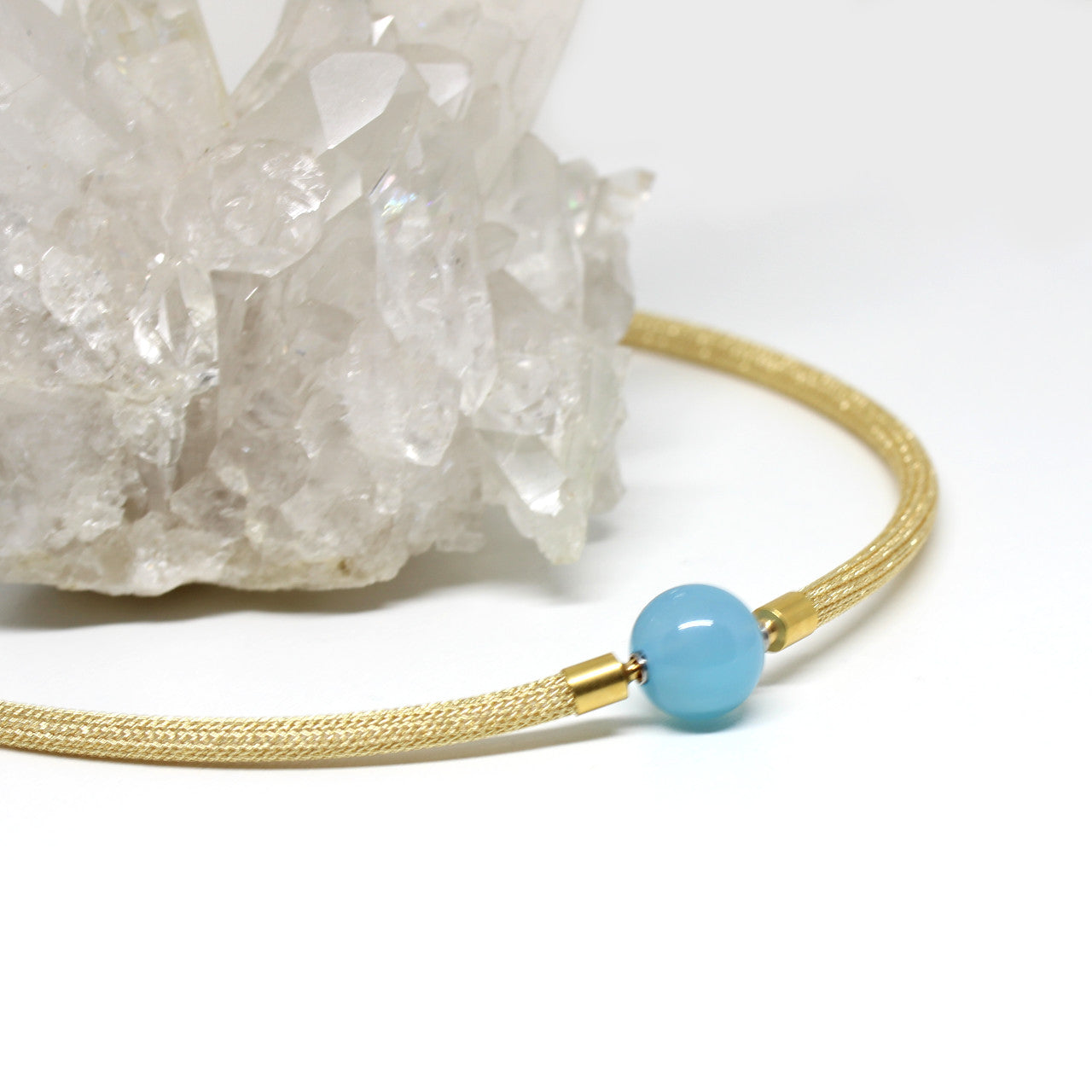 Wechselschließe Chalcedon "sea blue"