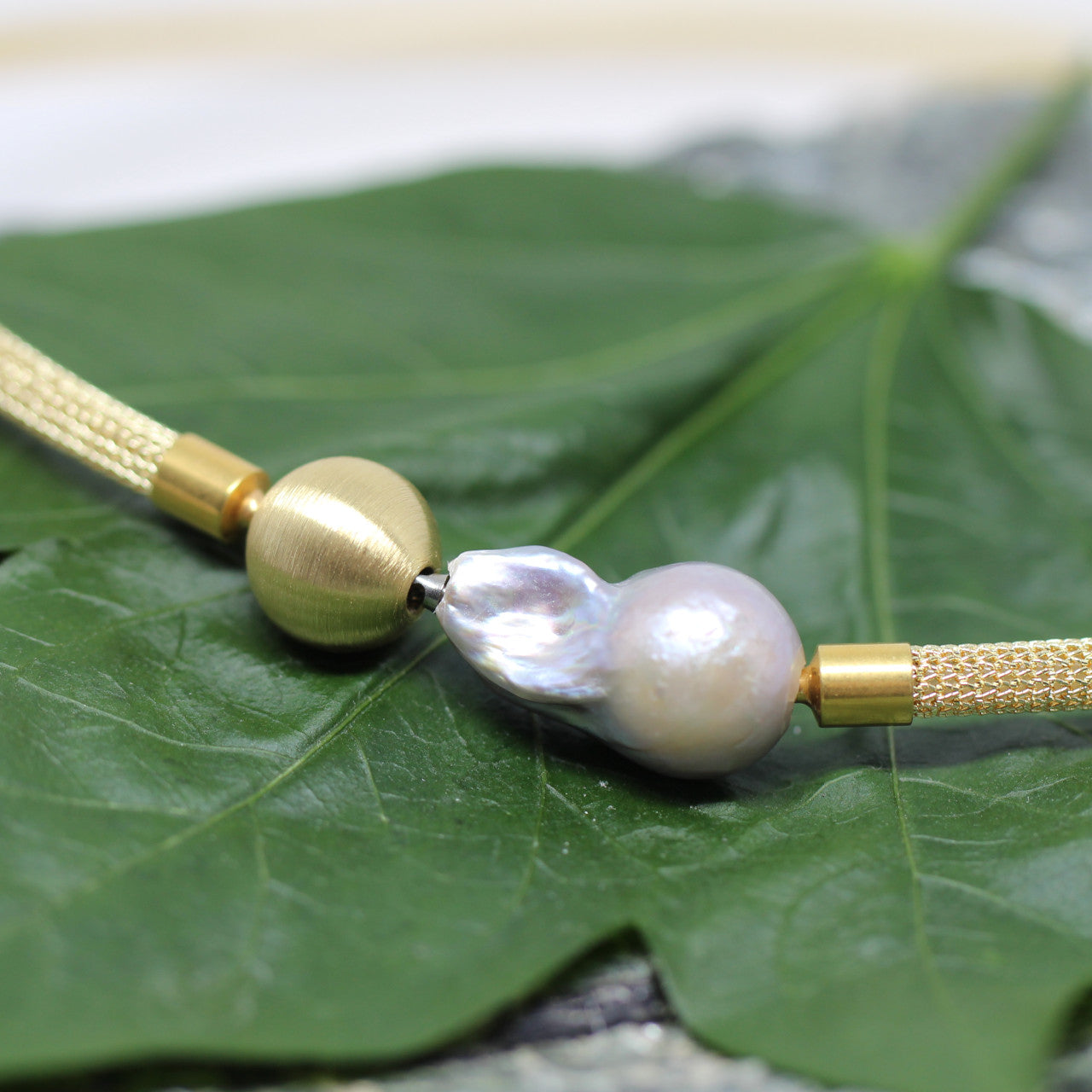 Einseitiger Adapter Perle Tropfen grau