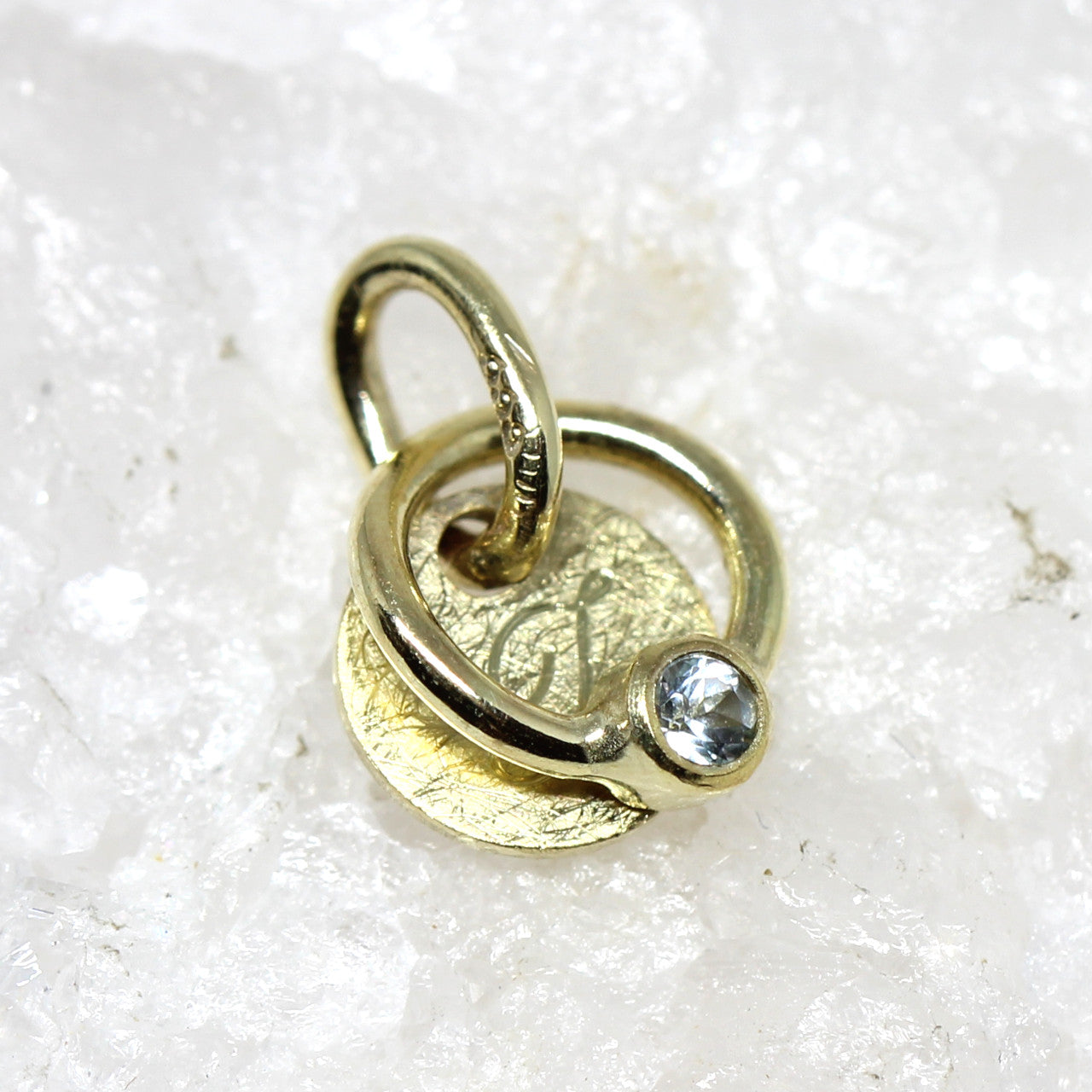 Anhänger in 333 Gelbgold mit Geburtsstein