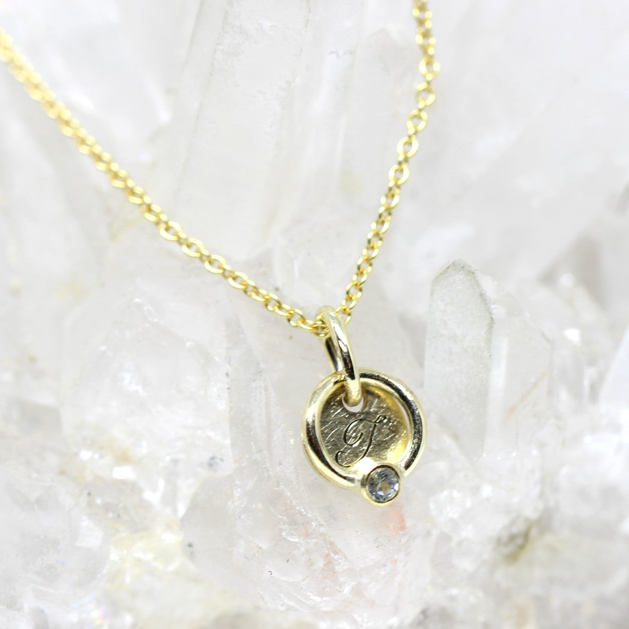 Anhänger in 333 Gelbgold mit Geburtsstein