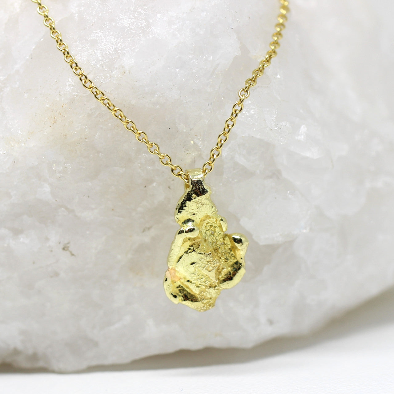 Anhänger Nugget in 750 Gelbgold 1,7 Gramm