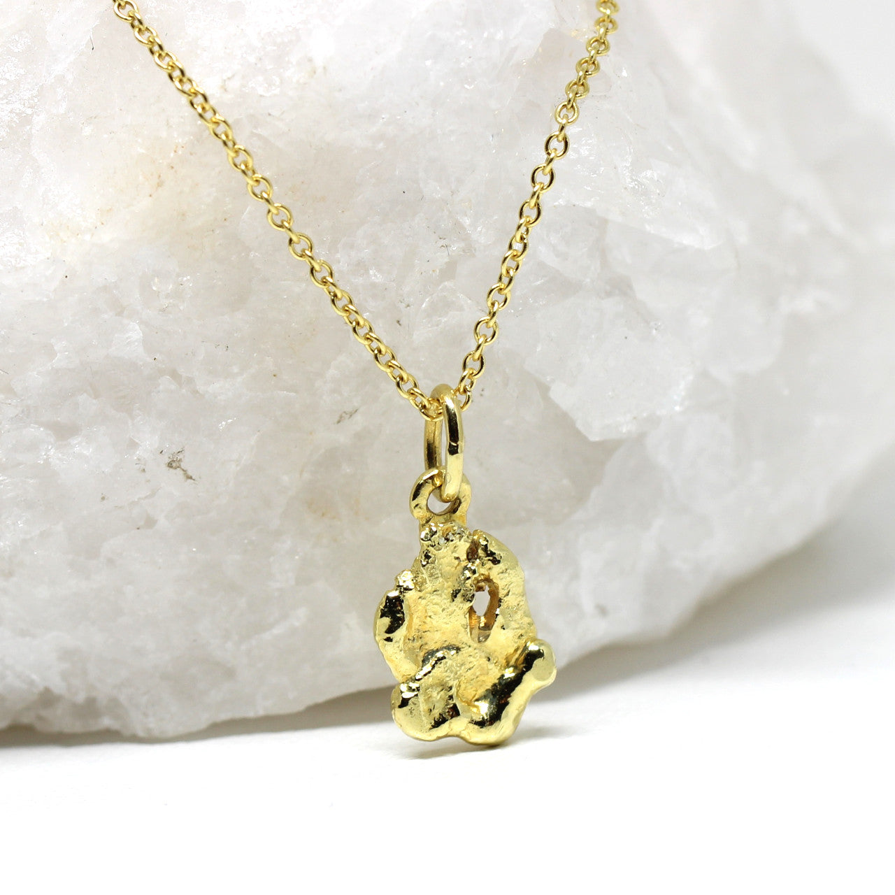 Anhänger Nugget in 750 Gelbgold 1,6 Gramm