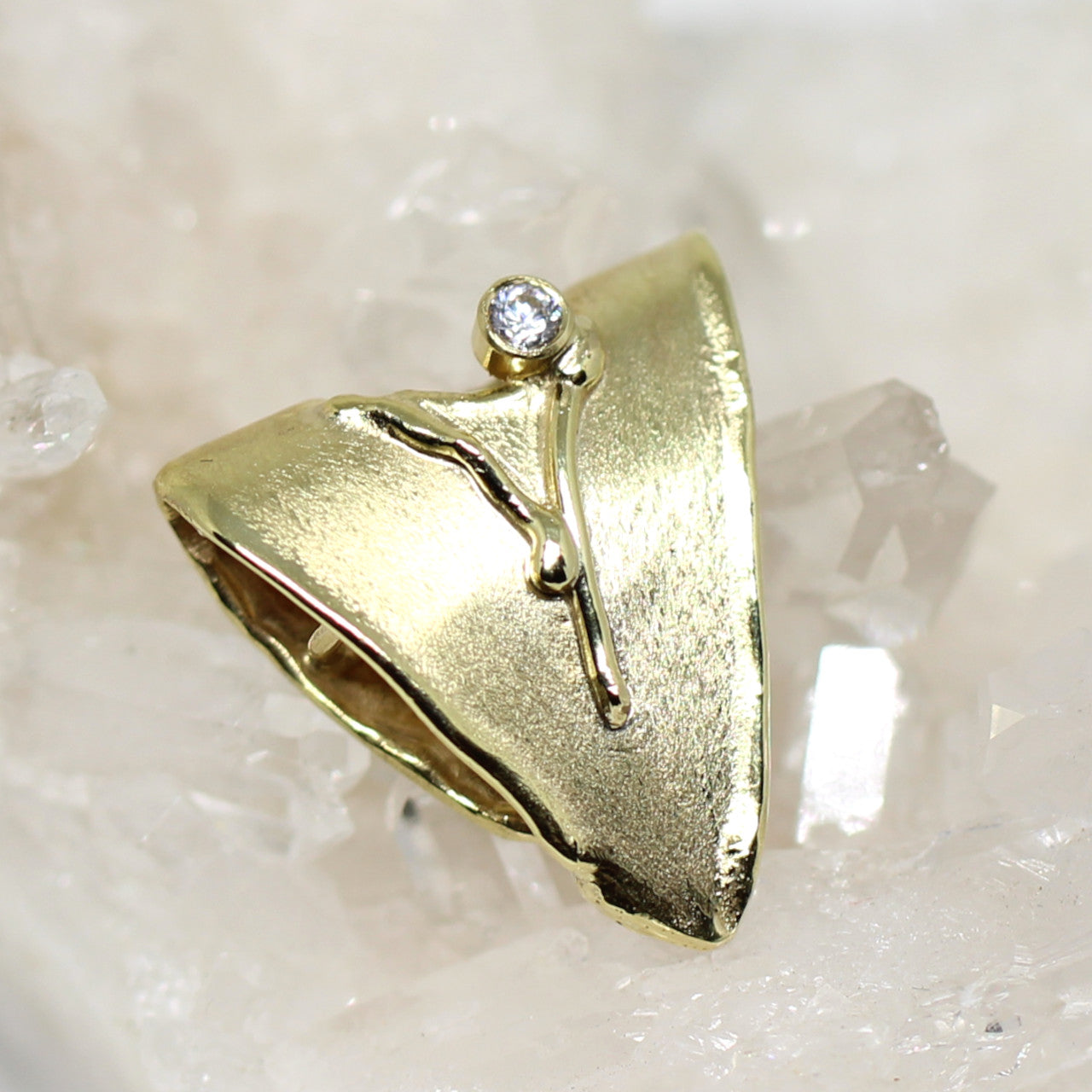 Anhänger in 333 Gelbgold mit Zirkonia