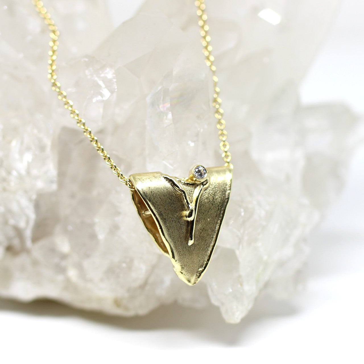 Anhänger in 333 Gelbgold mit Zirkonia