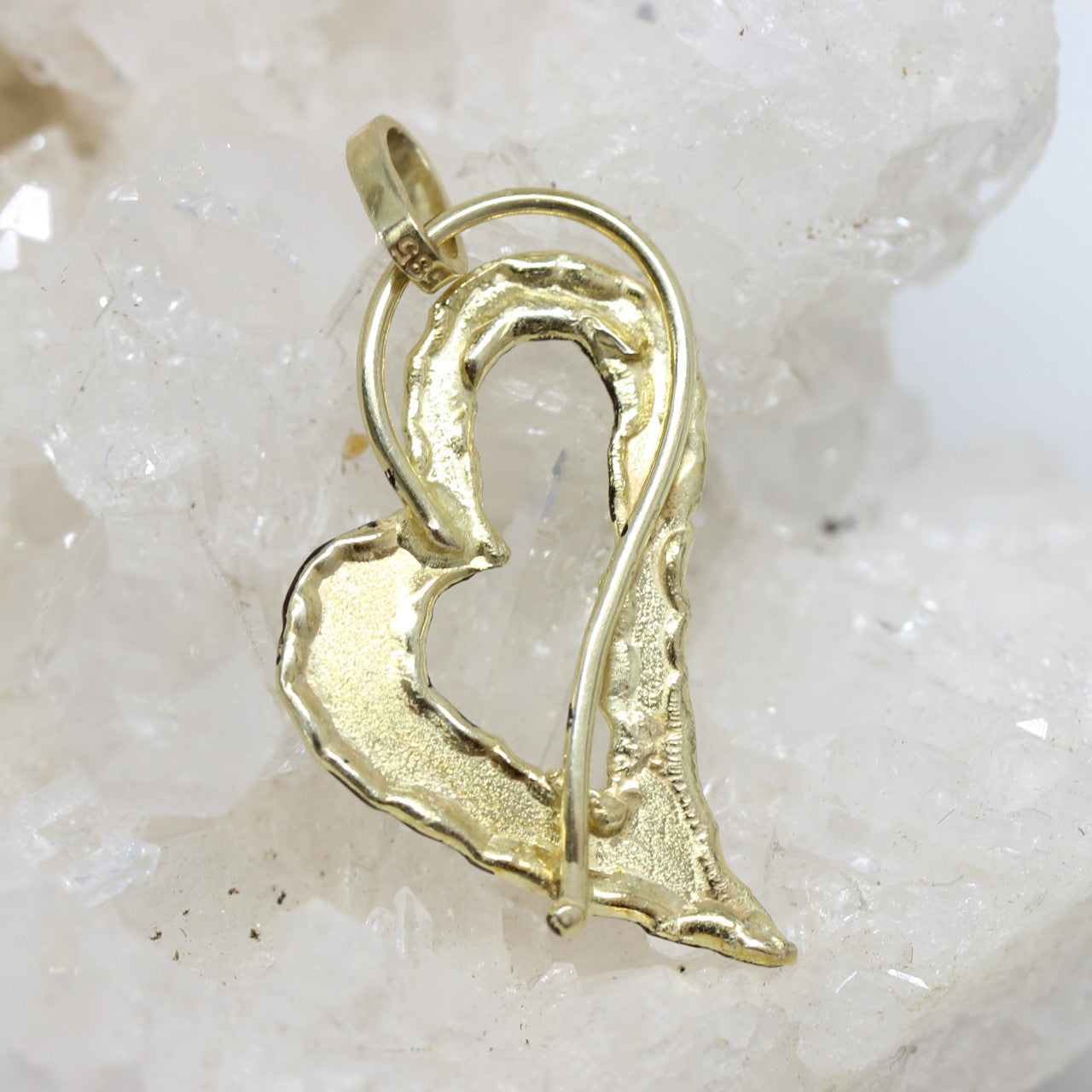 Anhänger Herz in 333 Gelbgold