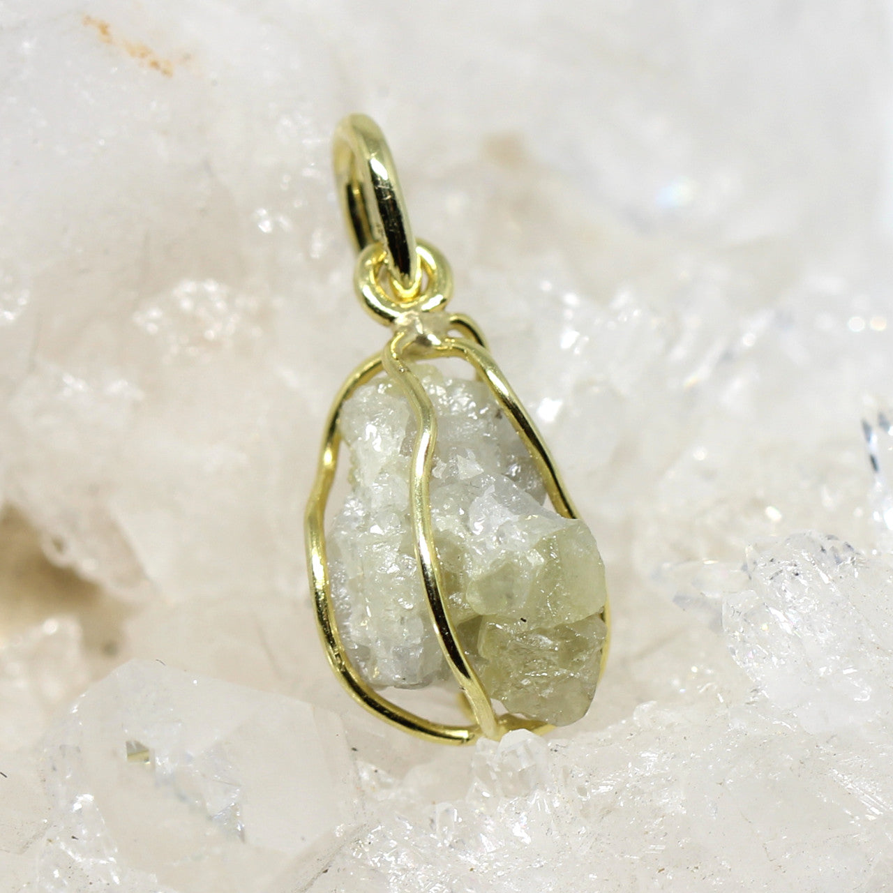 Anhänger Rohdiamant in 585 Gelbgold