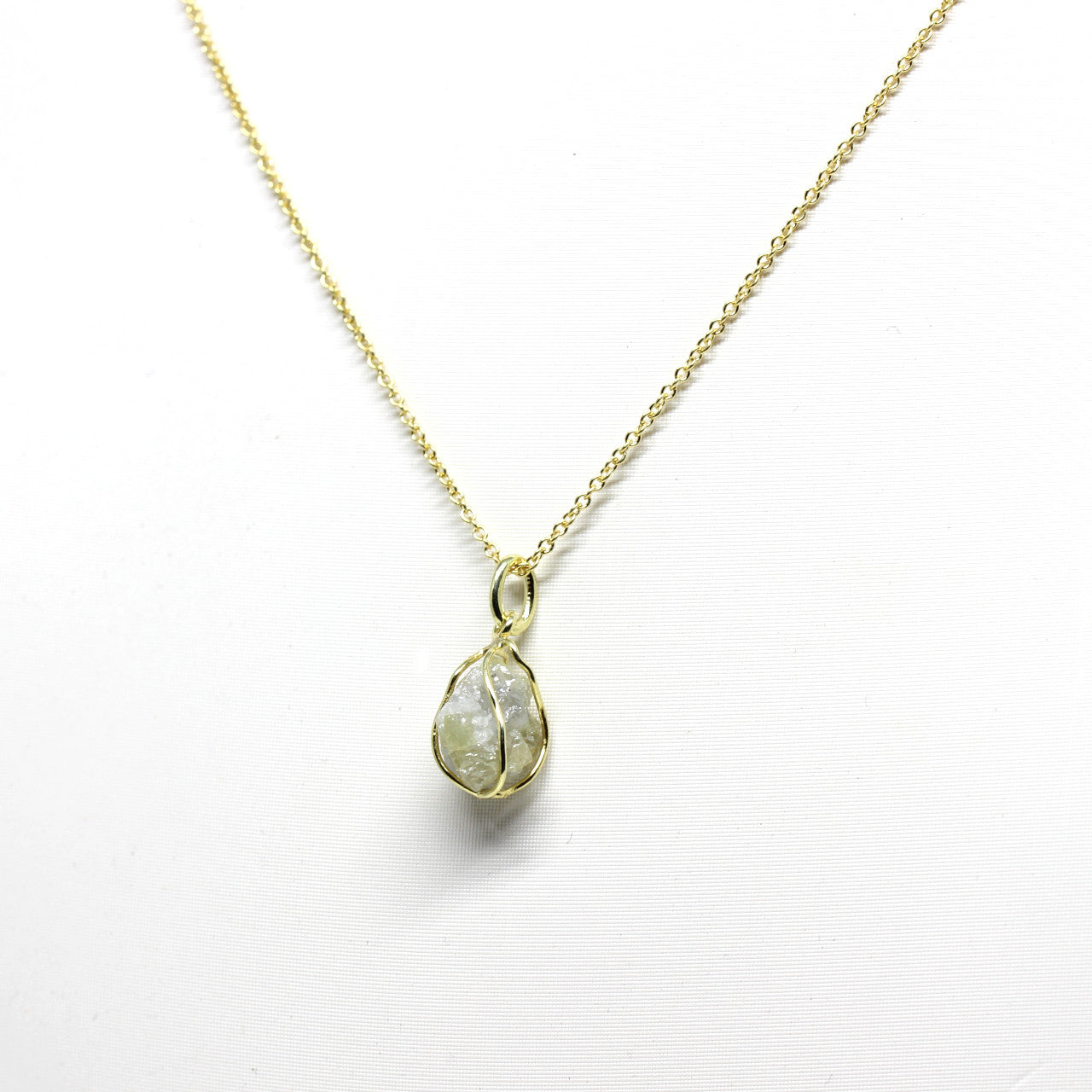 Anhänger Rohdiamant in 585 Gelbgold