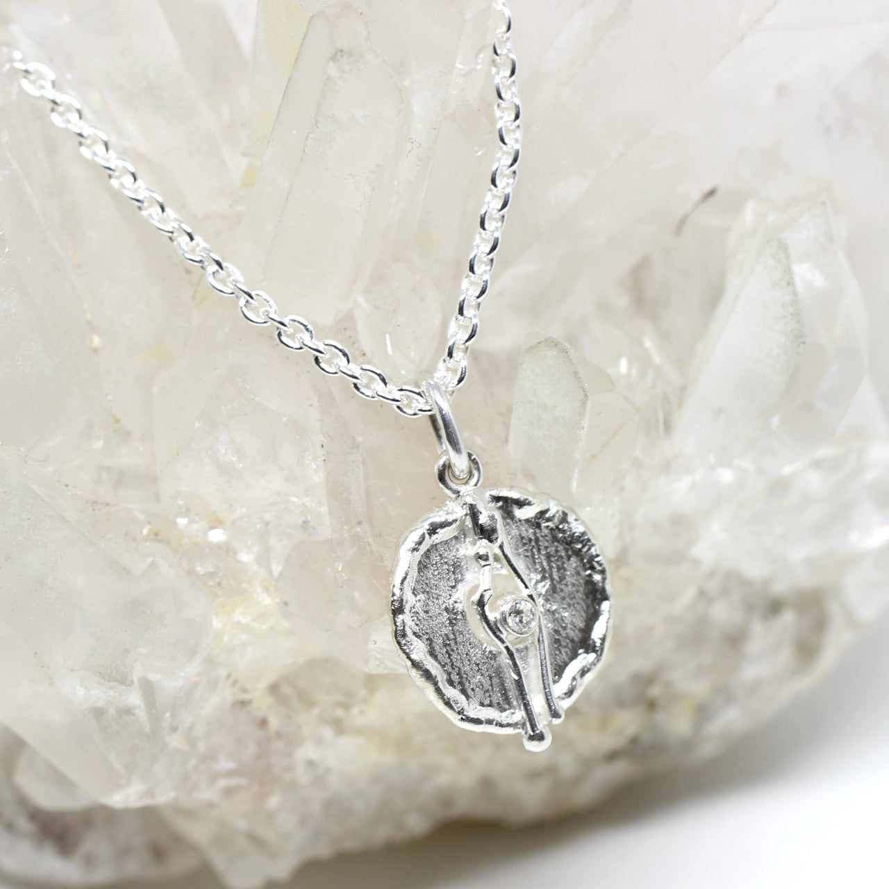 Silberanhänger Handarbeit Zirkonia