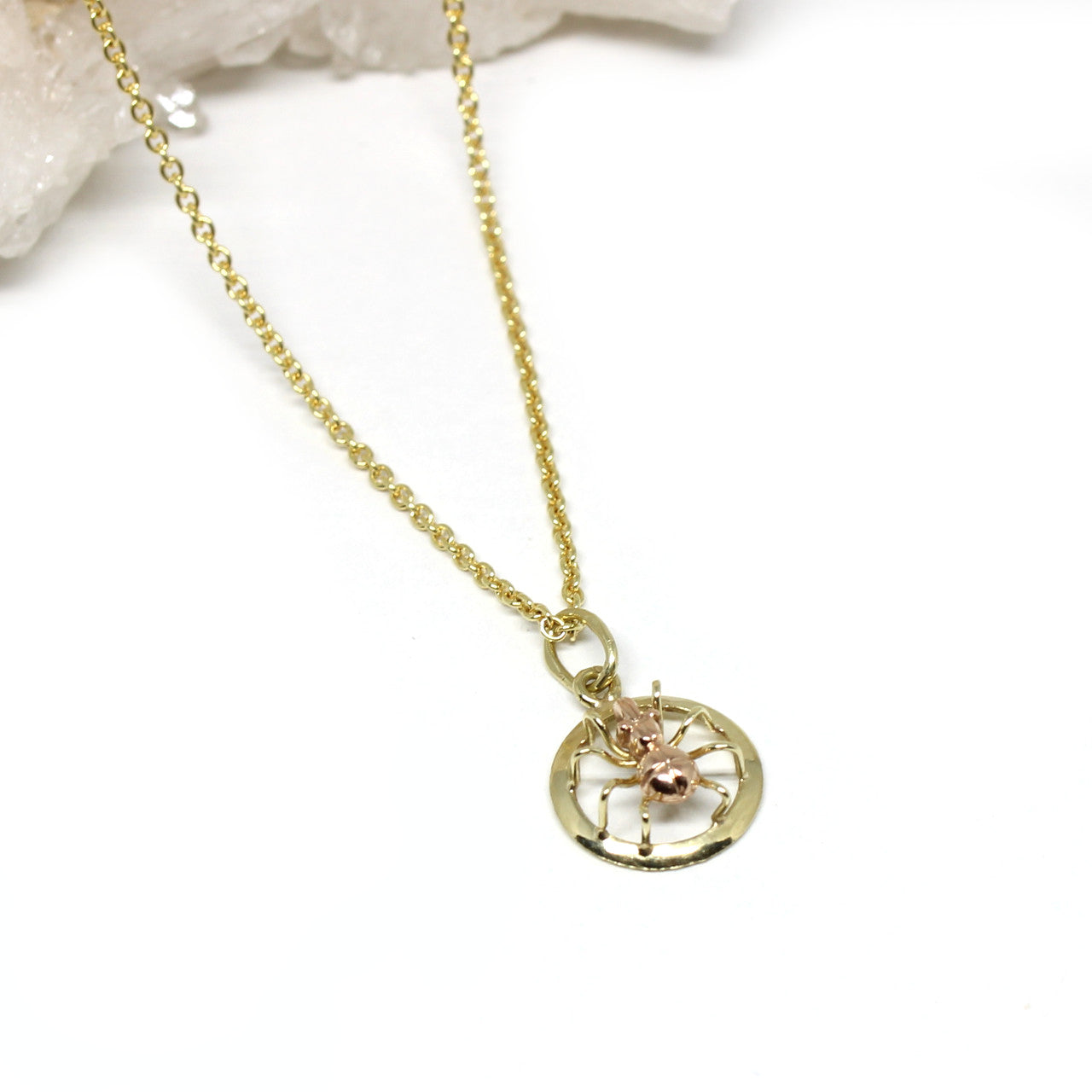 Anhänger Spinne in 585er Gelbgold