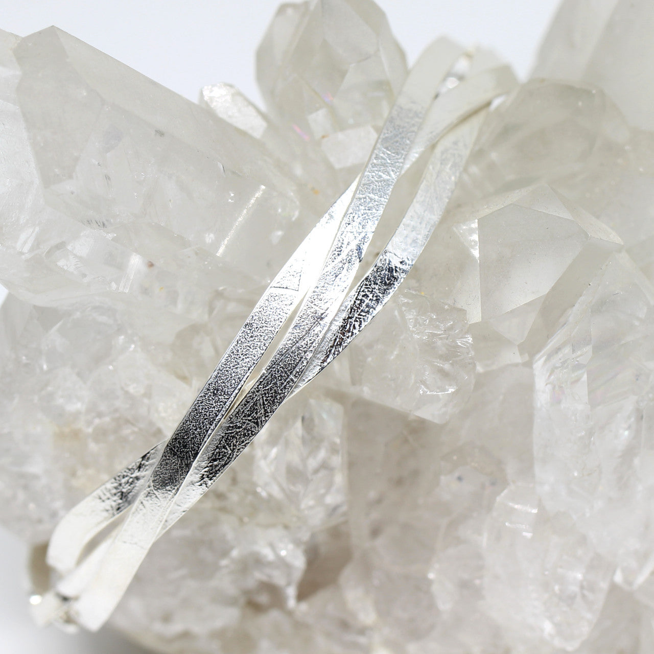 Armband Silber Spange Seidenmatt