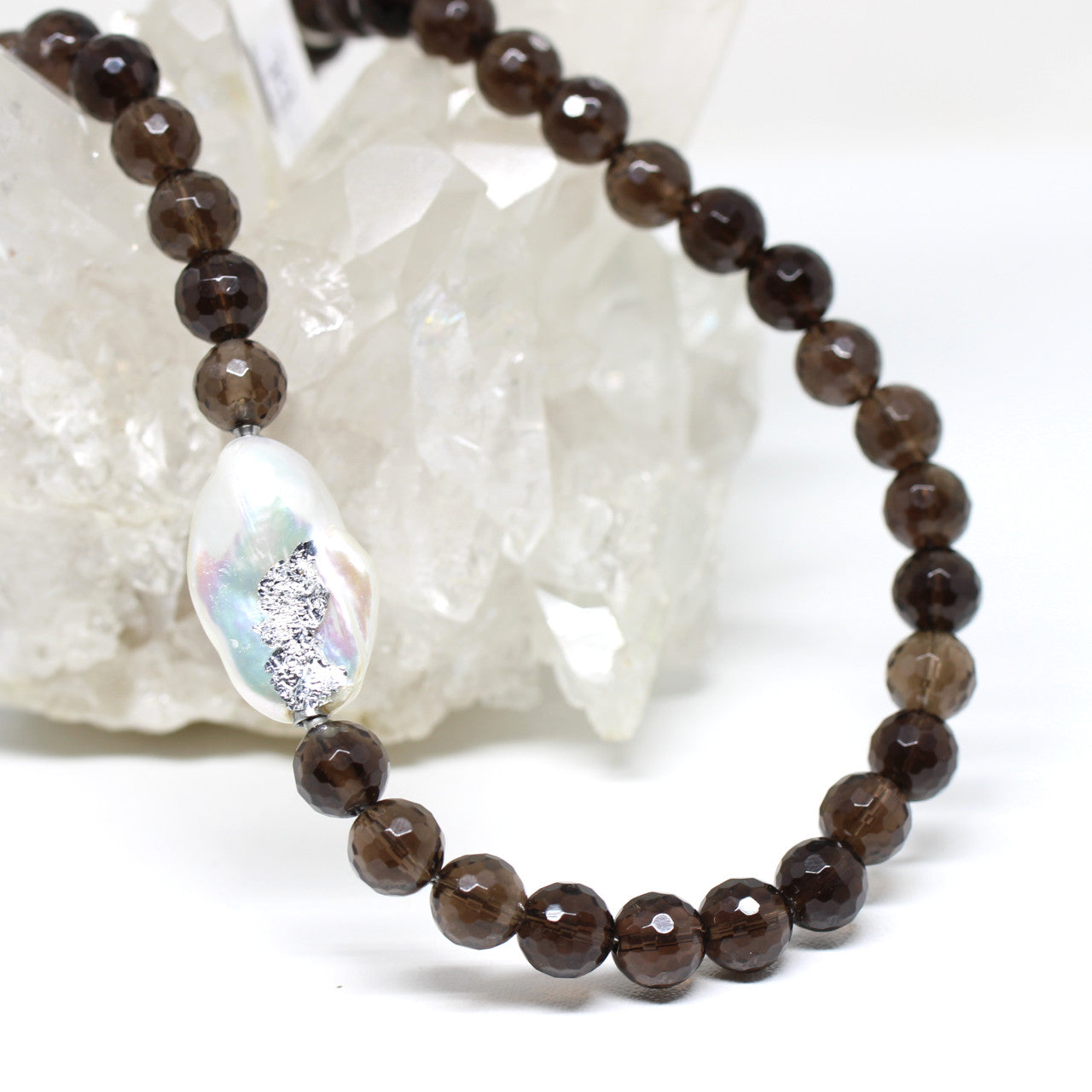 Wechselschließe Barockperle mit Blattsilber