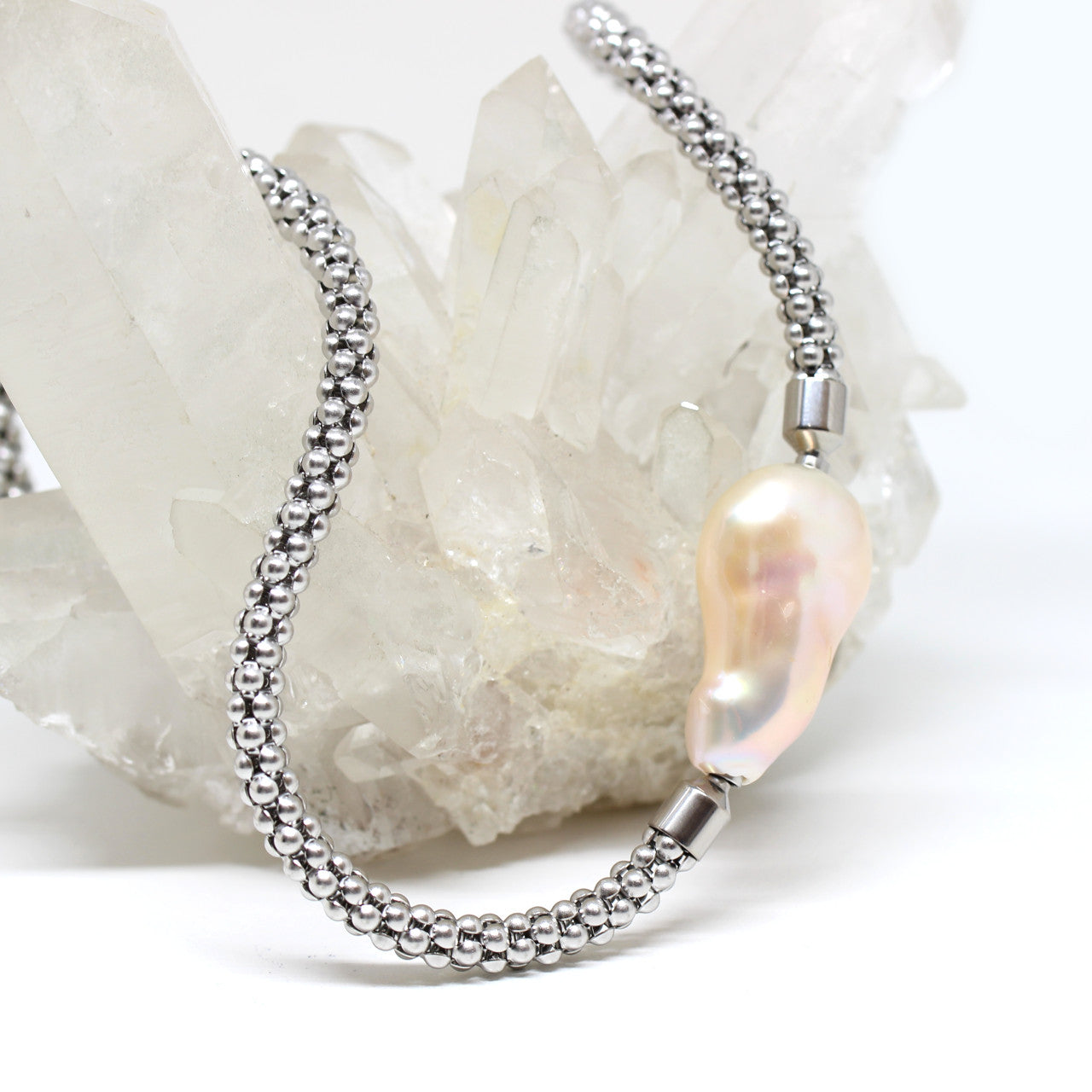 Wechselschließe Barockperle creme